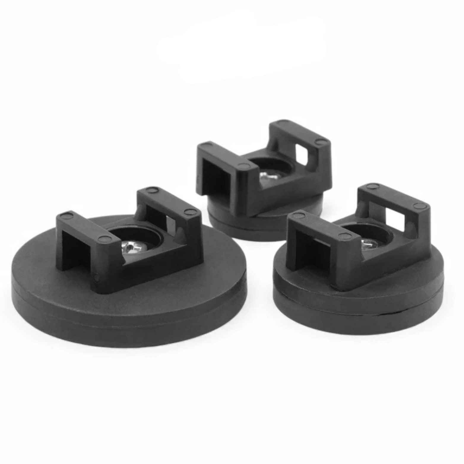 Magnetic Rubber-Coated Cable Tie Mounts 4-Pack