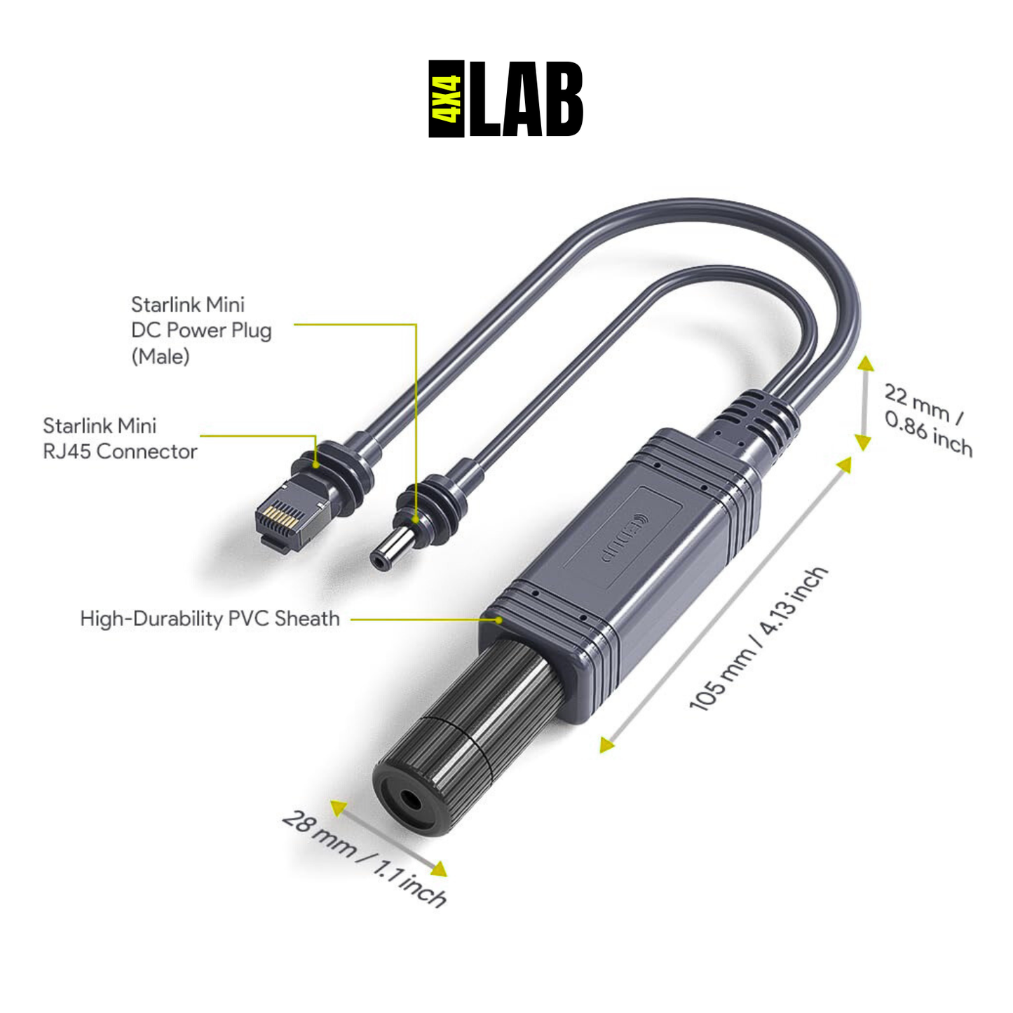 Starlink Mini Ethernet POE Splitter Cable