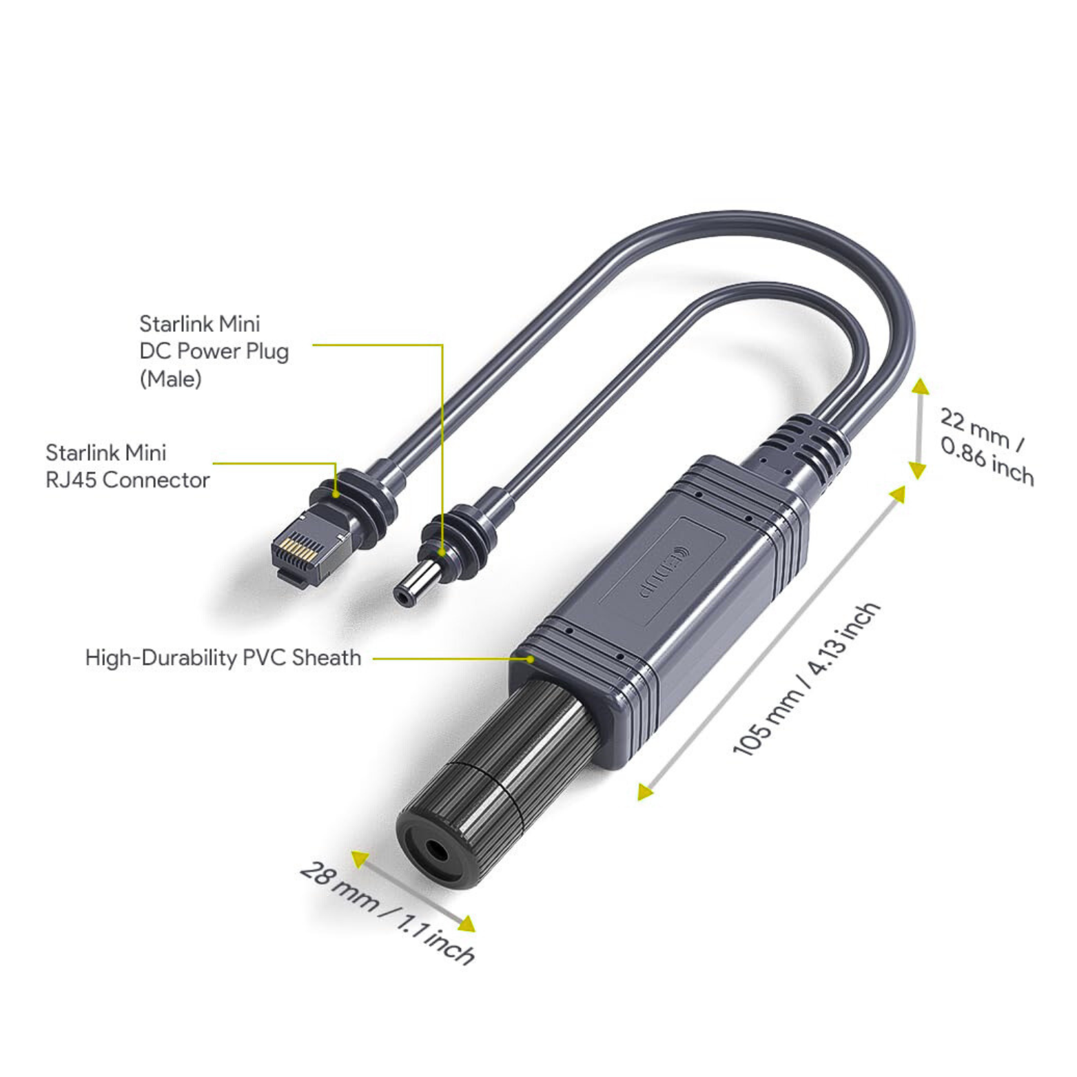 Starlink Mini Ethernet POE Splitter Cable