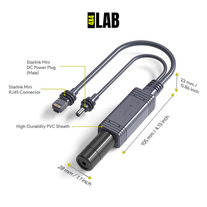 Starlink Mini Ethernet POE Splitter Cable