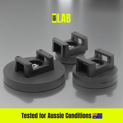 Magnetic Rubber-Coated Cable Tie Mounts 4-Pack