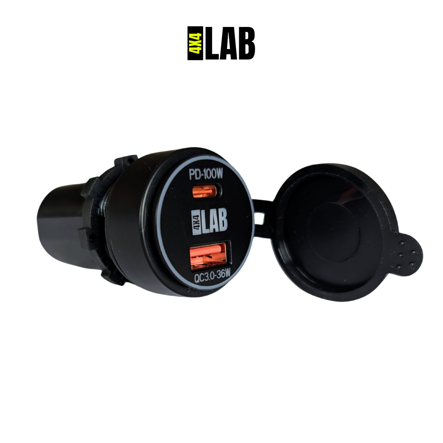 100W Dual USB-C USB-A Charger 12-24v Socket for Starlink Mini