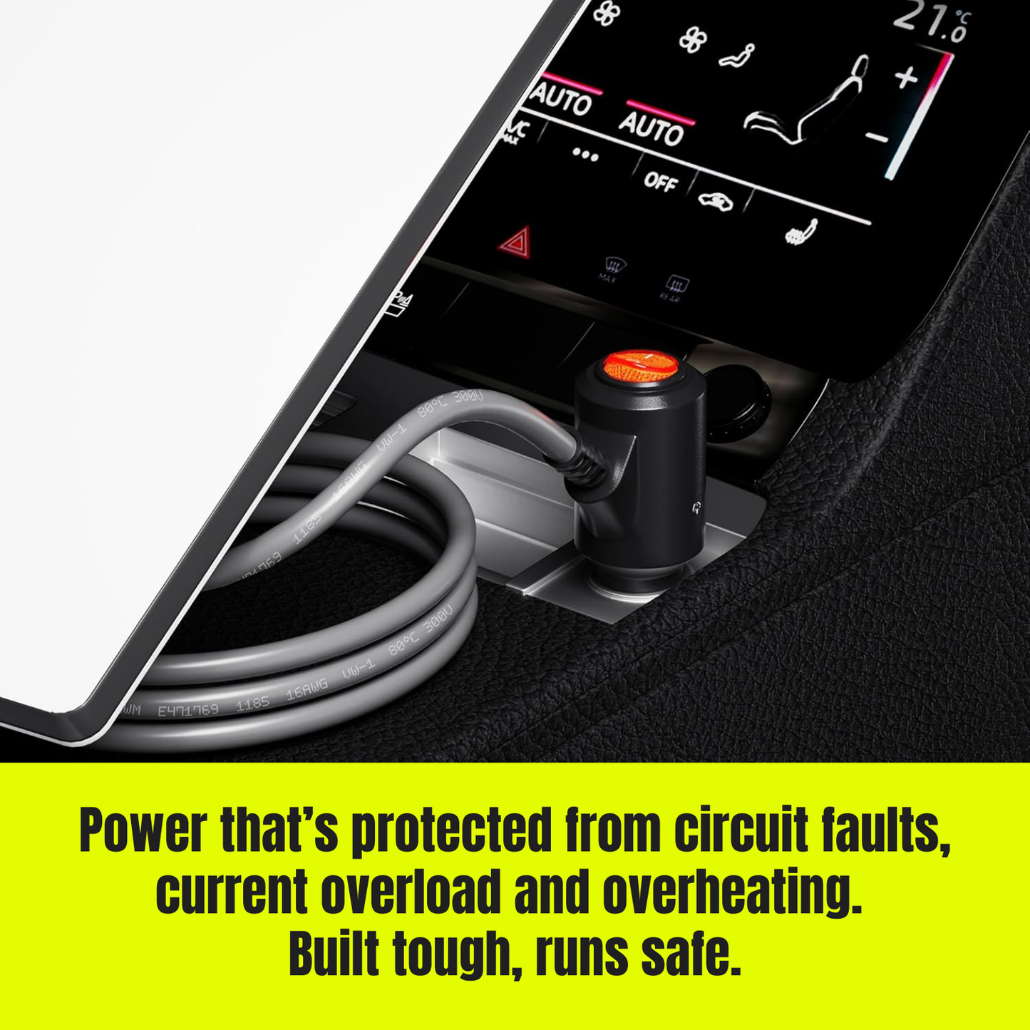 Starlink Mini 12V/24V Premium Cigarette On/Off Premium Cable 16AWG