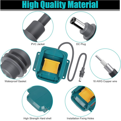 Starlink Mini Makita 18V Battery Adapter (DC Power Cable)