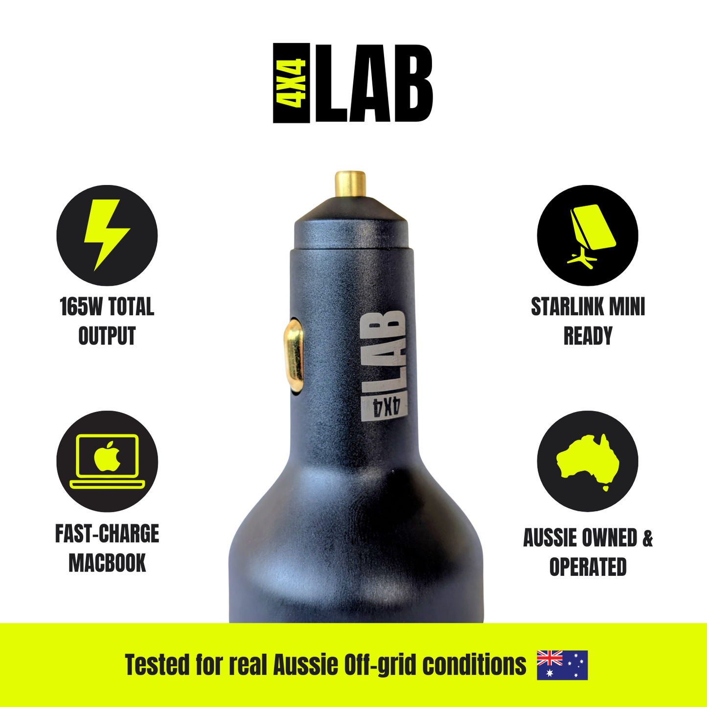 165W USB-C Car Charger – Starlink Mini Ready