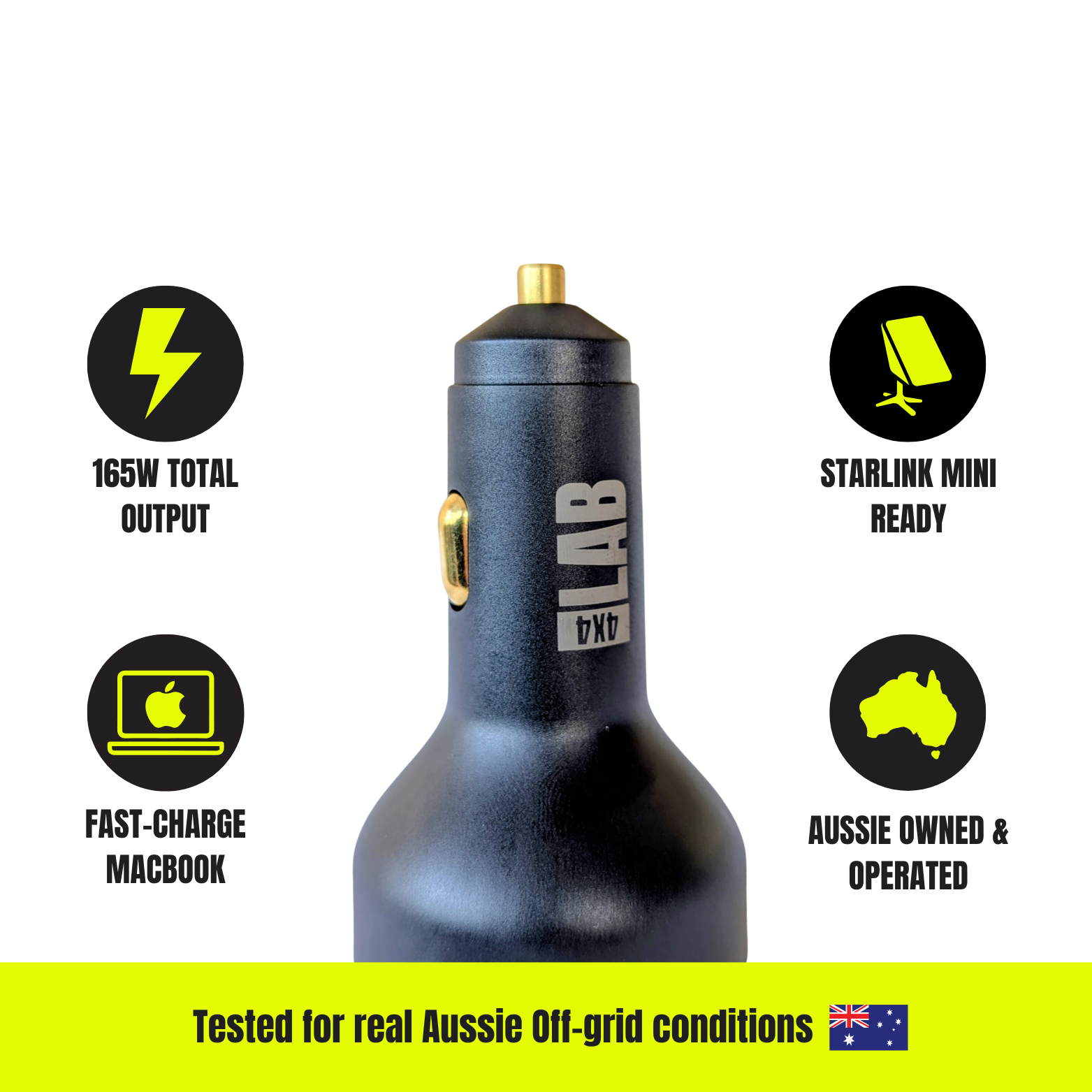 165W USB-C Car Charger – Starlink Mini Ready