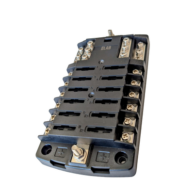 12-Way Fuse Box – Dual Busbar Blade Fuse Block for 12V & 24V Systems