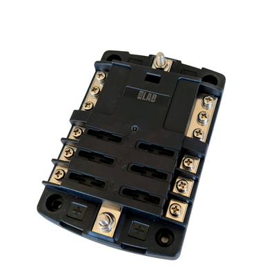 6-Way Fuse Box – Dual Busbar Blade Fuse Block for 12V & 24V Systems