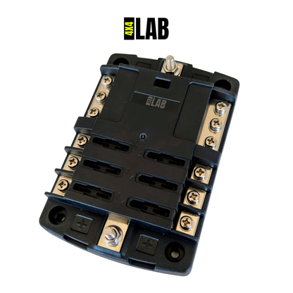 6-Way Fuse Box – Dual Busbar Blade Fuse Block for 12V & 24V Systems