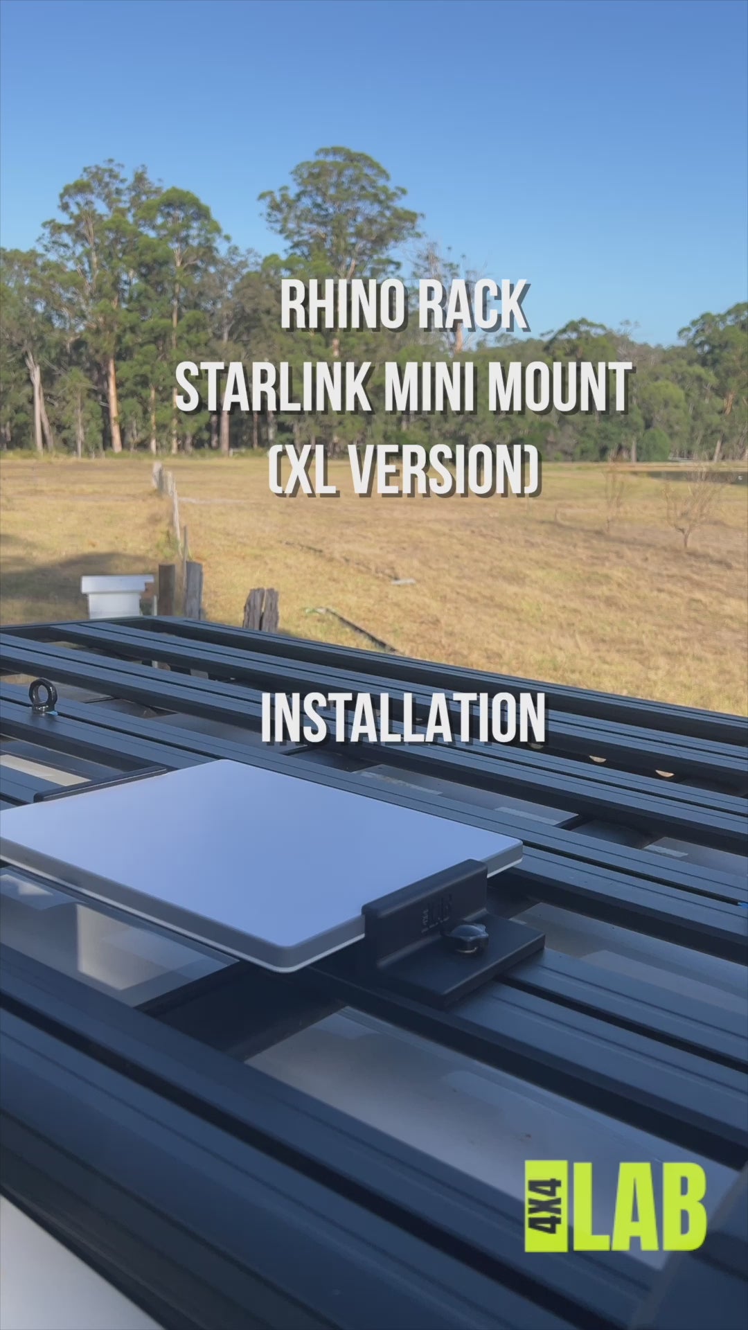 Load video: Starlink Mini Rhino-Rack Pioneer Platform Roof Rack Mount