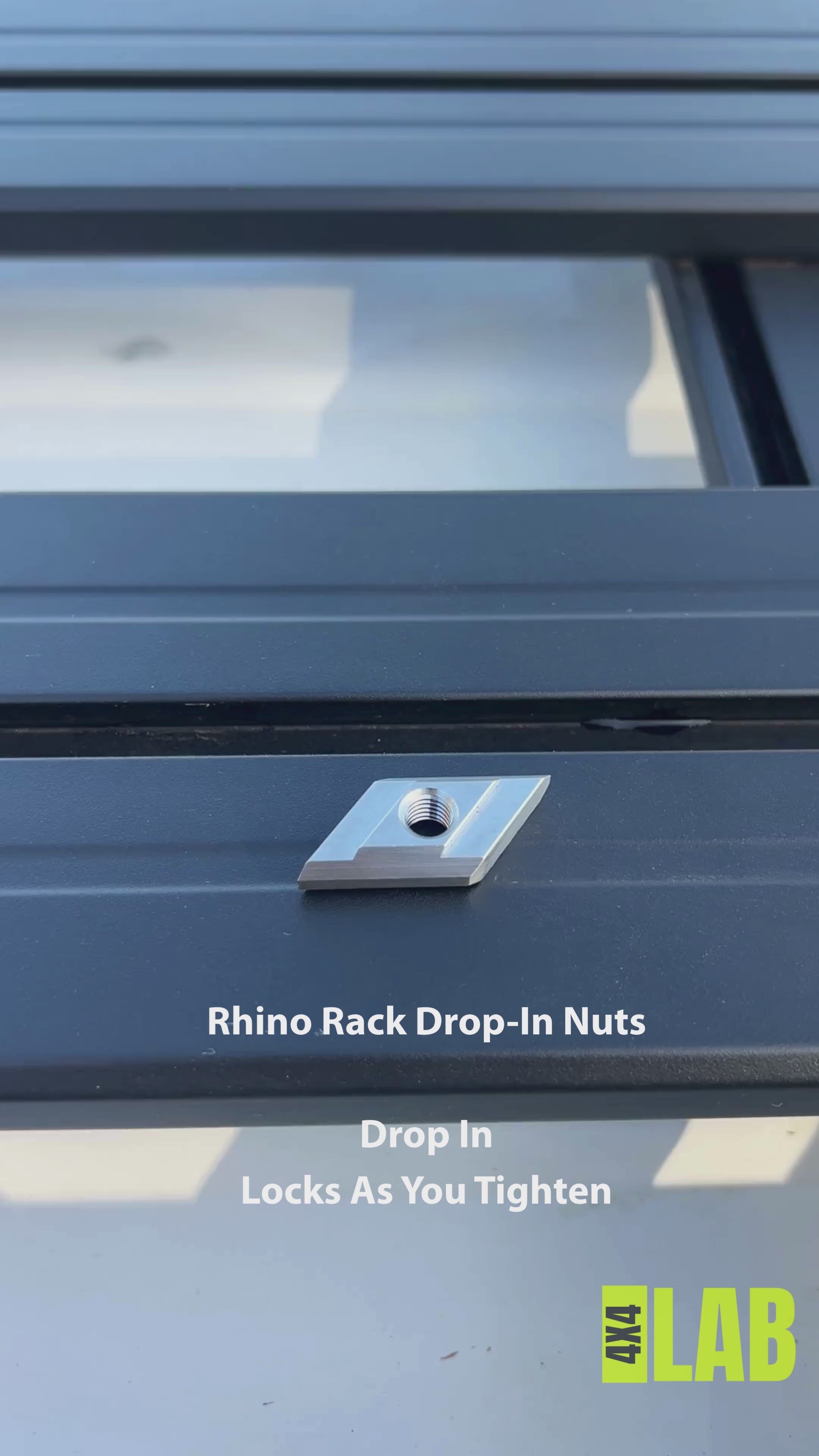 Load video: Rhino-Rack Pioneer 6 Channel Nuts – Premium Zwifloc Alternative
