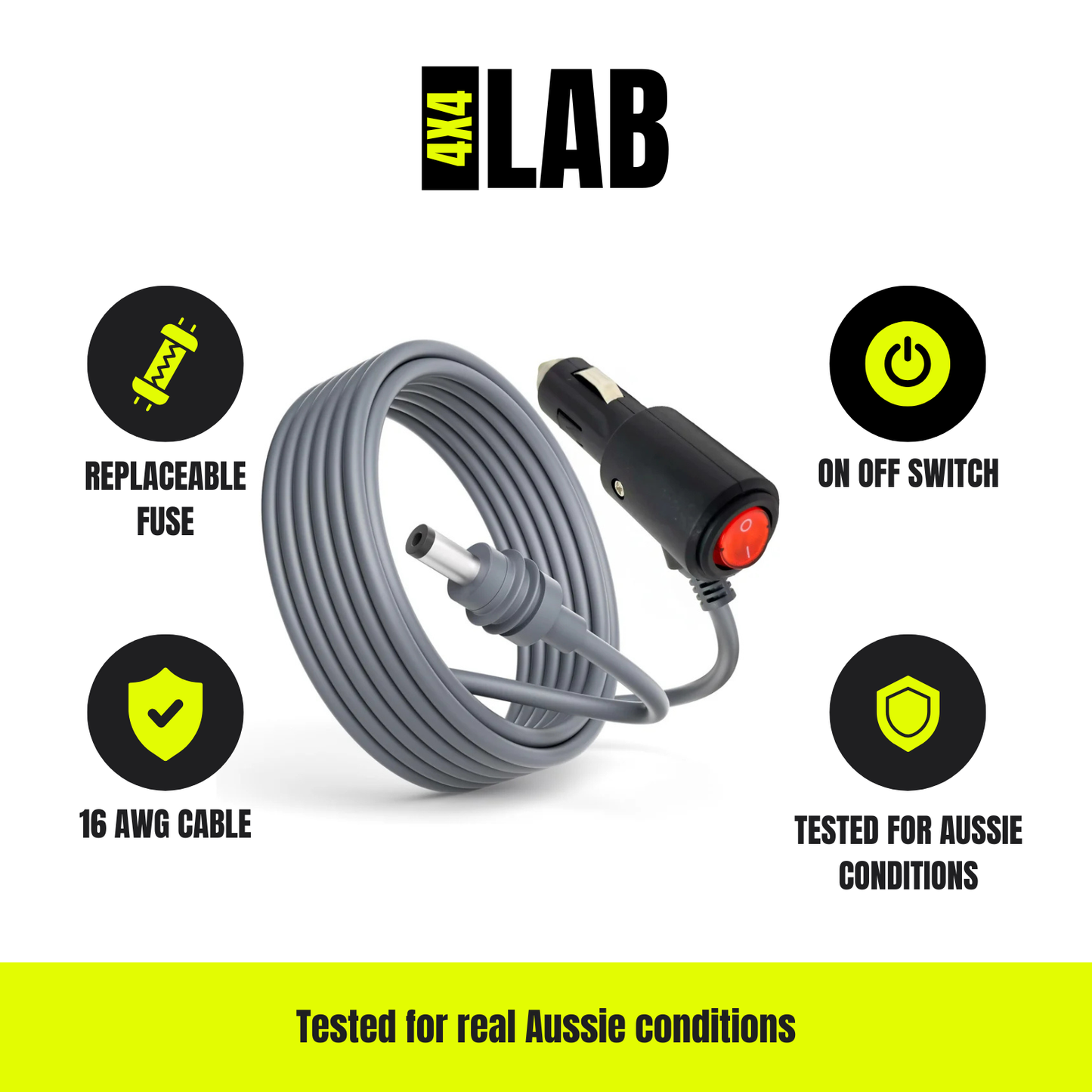 Starlink Mini 12V/24V Premium Cigarette On/Off Premium Cable 16AWG