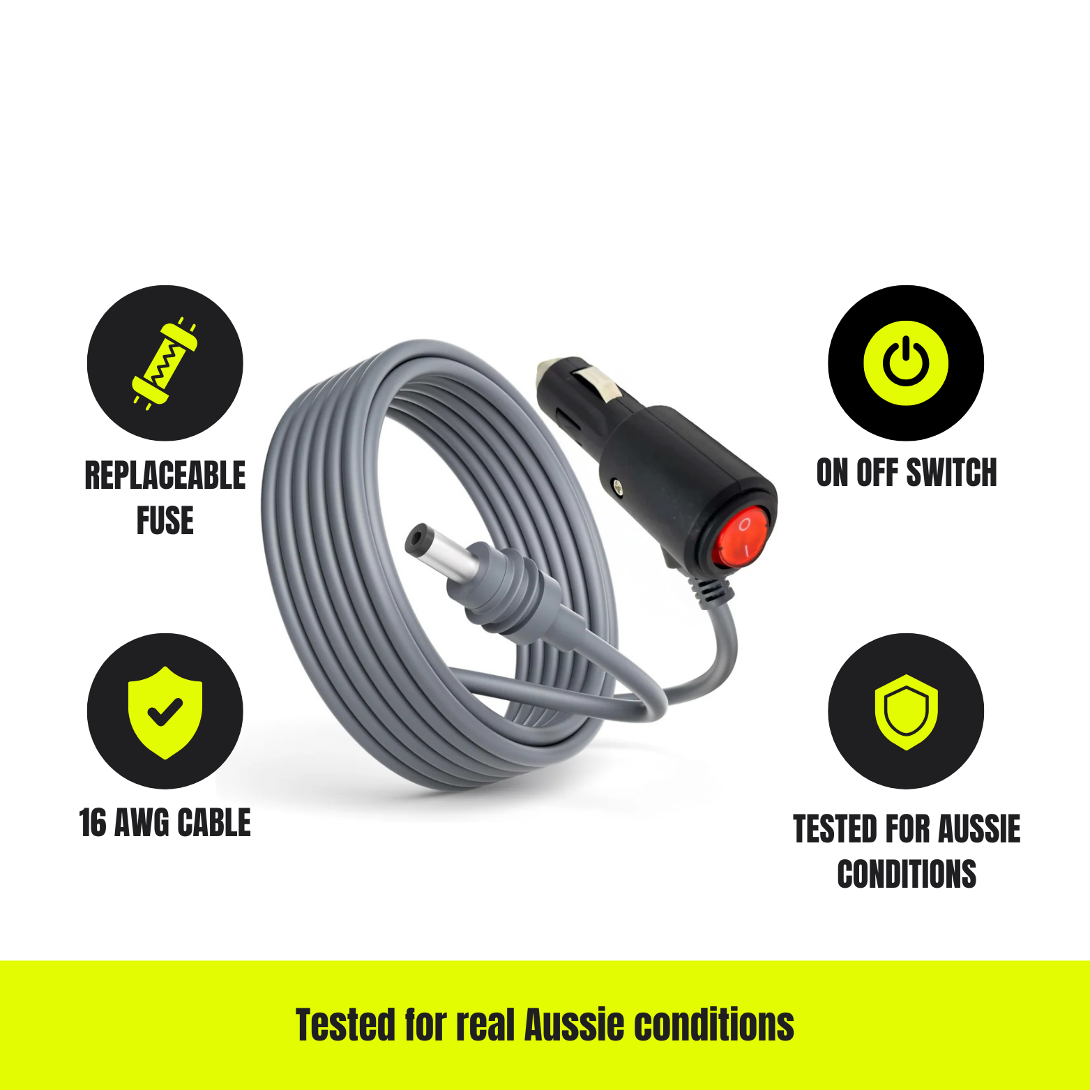 Starlink Mini 12V/24V Premium Cigarette On/Off Premium Cable 16AWG